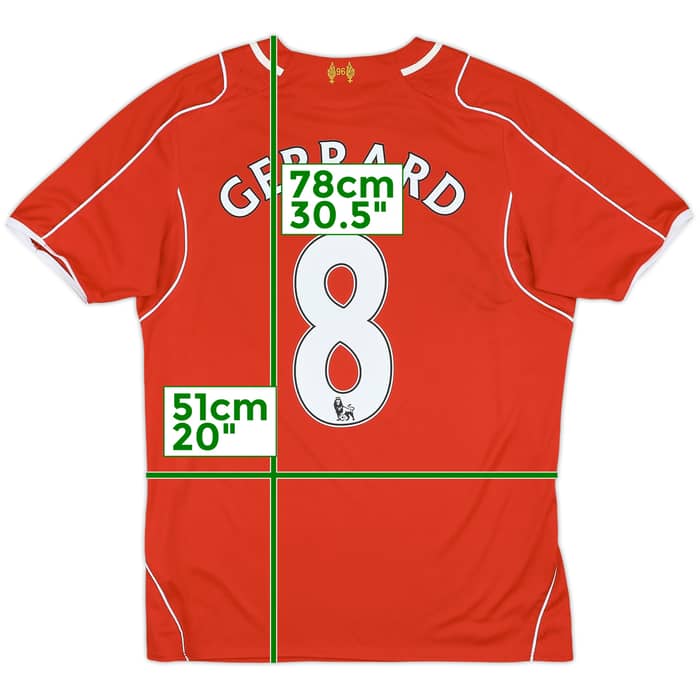 2014-15 Liverpool Home Shirt Gerrard #8 - 6/10 - (M)