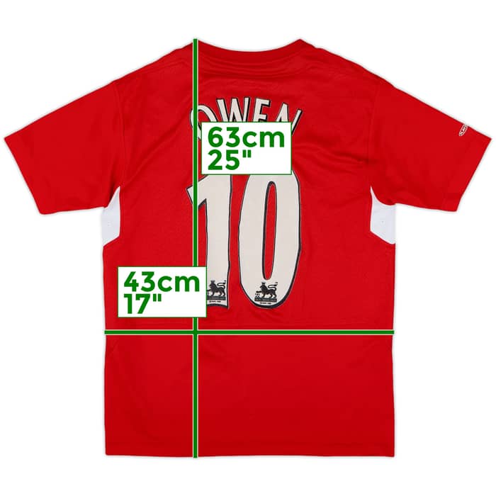 2004-06 Liverpool Home Shirt Owen #10 - 3/10 - (L.Boys)