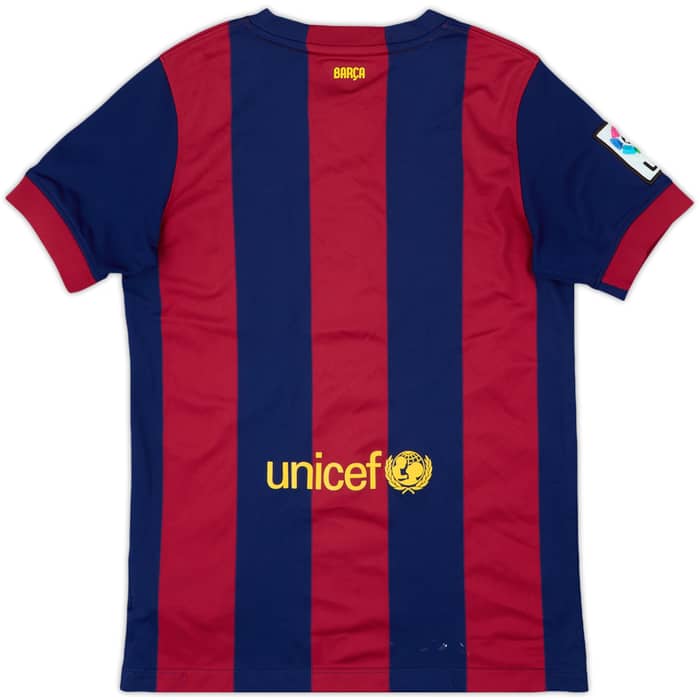 2014-15 Barcelona Home Shirt - 4/10 - (L.Boys)