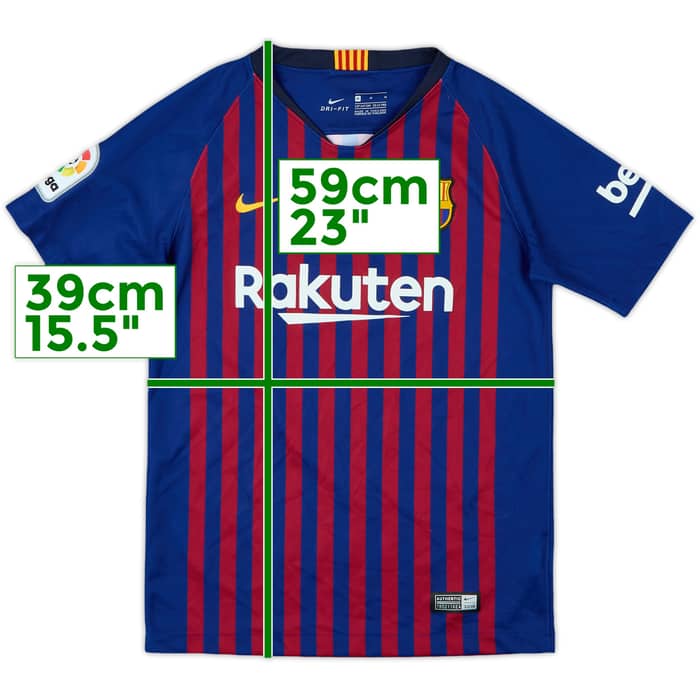 2017-18 Barcelona Home Shirt - 7/10 - (M.Boys)