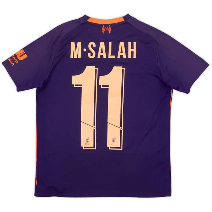 2018-19 Liverpool Away Shirt Salah #11 - 9/10 - (M.Boys)