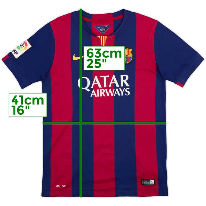 2014-15 Barcelona Home Shirt - 8/10 - (L.Boys)