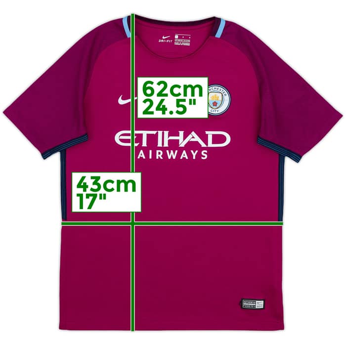 2017-18 Manchester City Away Shirt - 9/10 - (L.Boys)