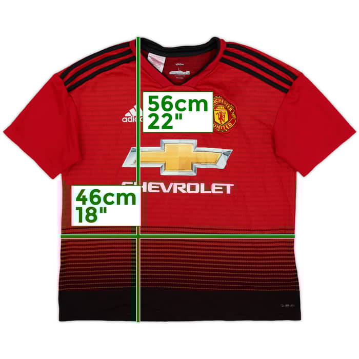 2018-19 Manchester United Home Shirt - 5/10 - (L.Boys)