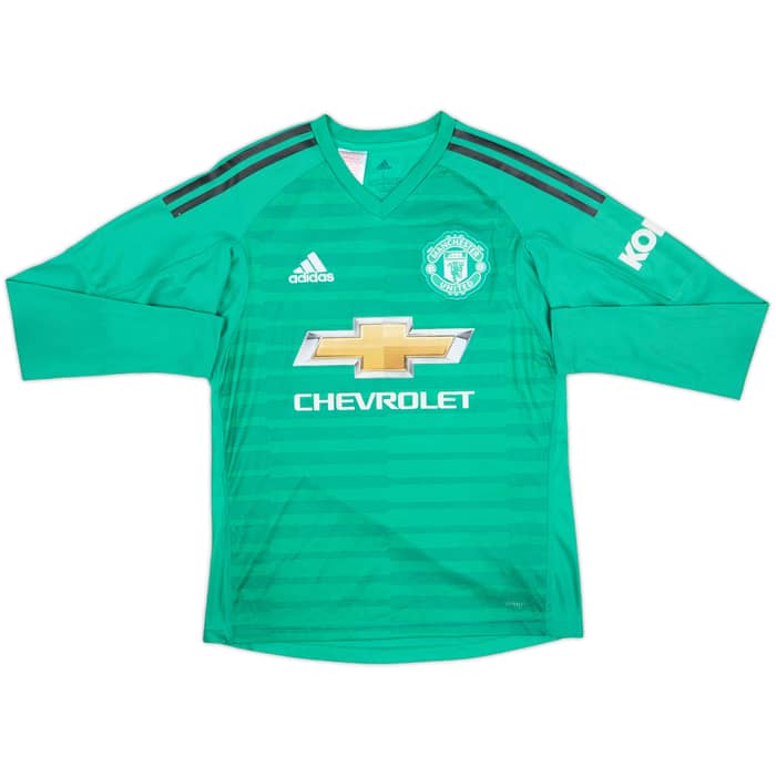 2018-19 Manchester United Home GK Shirt De Gea #1 - 7/10 - (L.Boys)