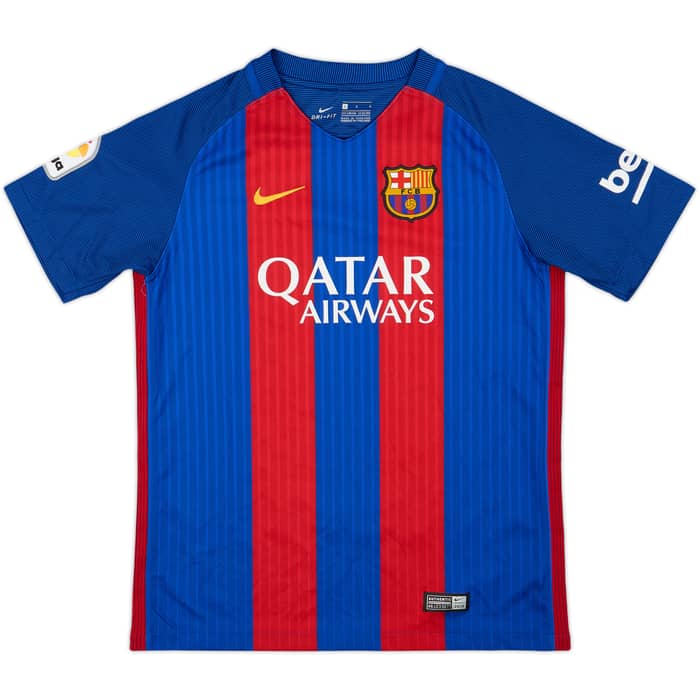 2016-17 Barcelona Home Shirt - 9/10 - (L.Boys)