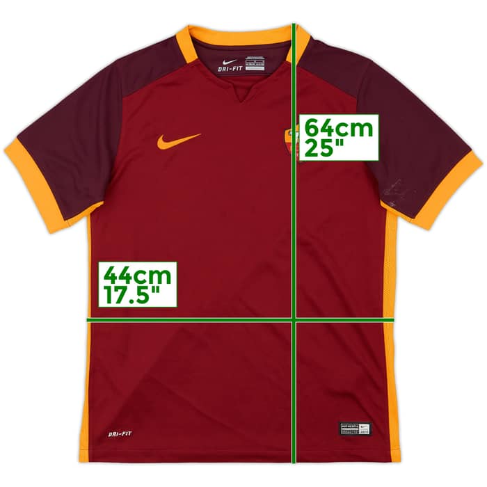 2015-16 Roma Home Shirt - 9/10 - (L.Boys)