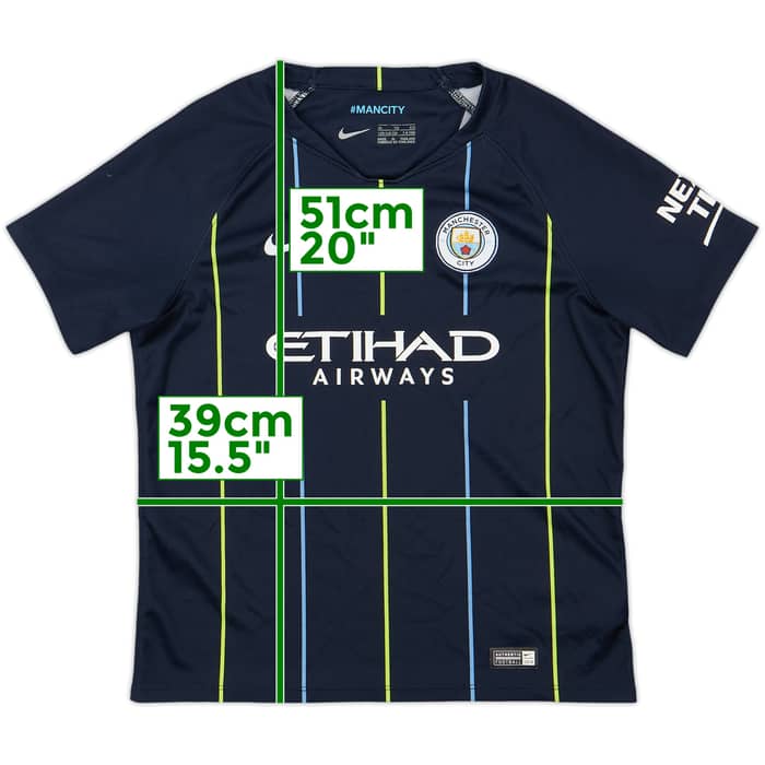 2018-19 Manchester City Away Shirt - 8/10 - (S.Boys)