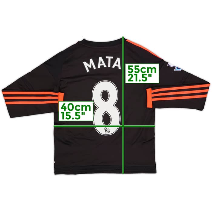 2015-16 Manchester United Third L/S Shirt Mata #8 - 7/10 - (M.Boys)