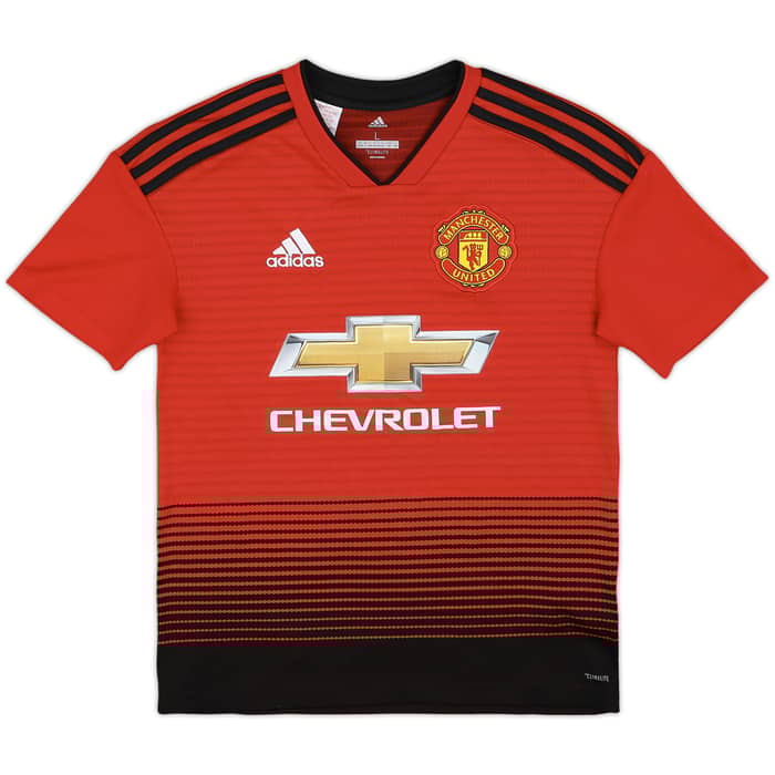 2018-19 Manchester United Home Shirt - 10/10 - (L.Boys)