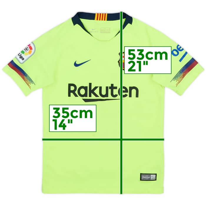 2018-19 Barcelona Away Shirt - 6/10 - (S.Boys)