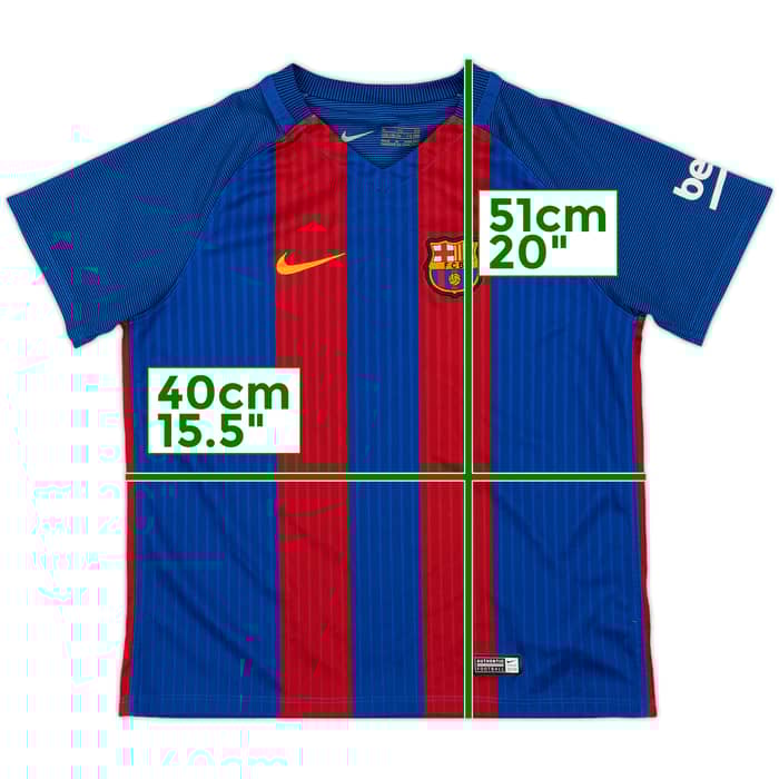 2016-17 Barcelona Home Shirt - 8/10 - (S.Boys)
