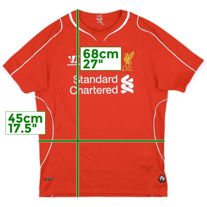 2014-15 Liverpool Home Shirt - 5/10 - (XL.Boys)