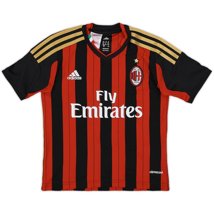 2013-14 AC Milan Home Shirt - 10/10 - (7-8 Years)