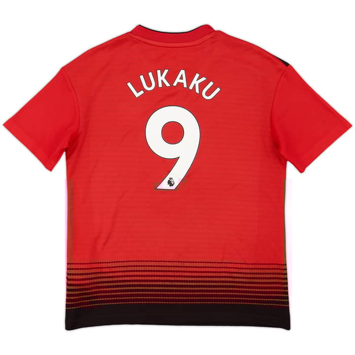 2018-19 Manchester United Home Shirt Lukaku #9 - 8/10 - (M.Boys)