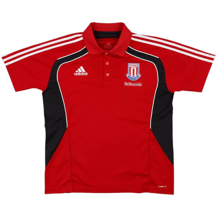 2010-11 Stoke City adidas Polo Shirt - 8/10 - (L)