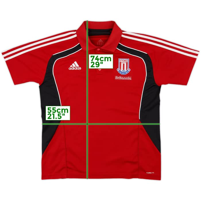 2010-11 Stoke City adidas Polo Shirt - 8/10 - (L)