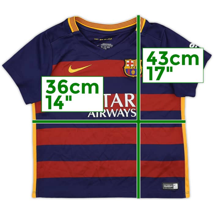 2015-16 Barcelona Home Shirt - 9/10 - (3-4 Years)