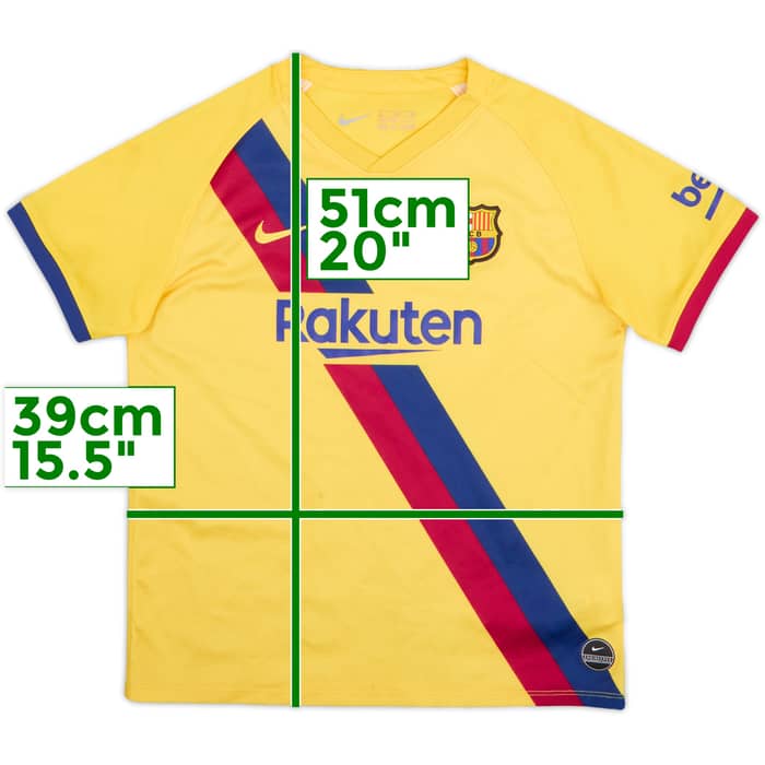 2019-20 Barcelona Away Shirt - 4/10 - (S.Boys)