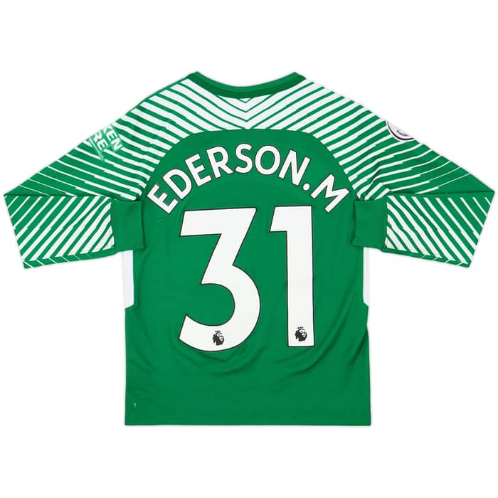 2017-18 Manchester City GK Shirt Ederson.M #31 - 7/10 - (S.Boys)