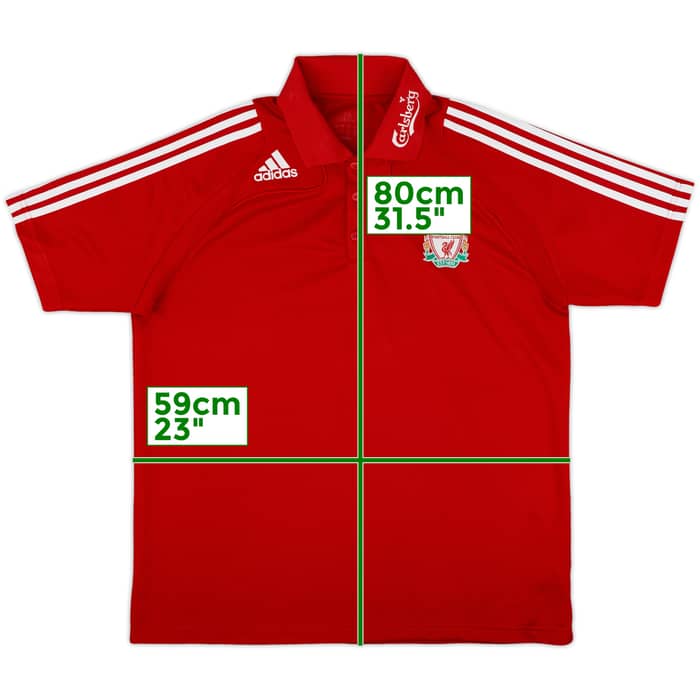2008-09 Liverpool adidas Polo Shirt - 8/10 - (L)