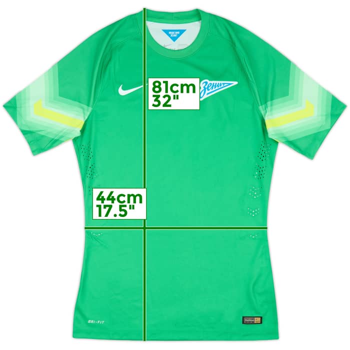 2014-15 Zenit St. Petersburg Authentic GK S/S Shirt - 7/10 - (M)