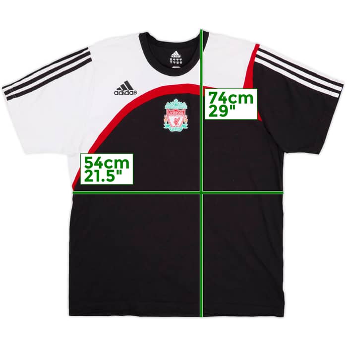 2007-08 Liverpool adidas Cotton Tee - 8/10 - (L/XL)