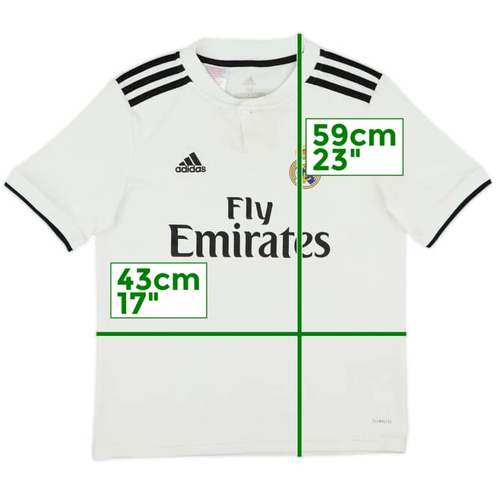 2018-19 Real Madrid Home Shirt - 9/10 - (M.Boys)