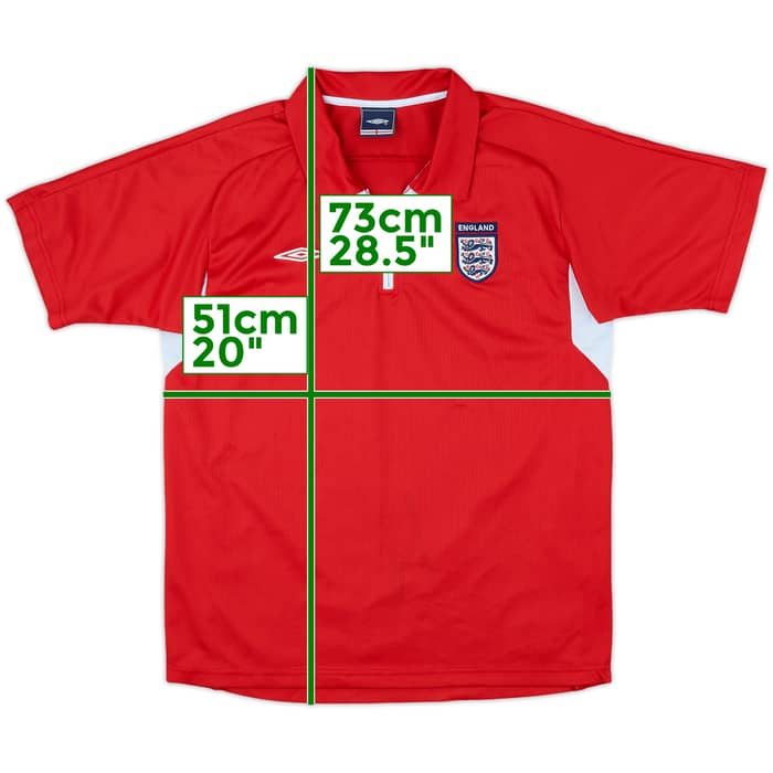 2004-05 England Umbro 1/4 Zip Polo Shirt - 8/10 - (M)