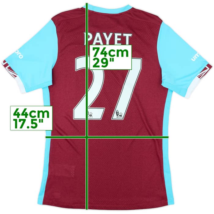 2016-17 West Ham Home Shirt Payet #27 - 9/10 - (S)