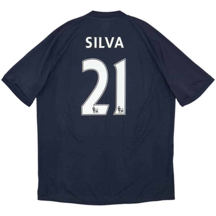 2010-12 Manchester City Away Shirt Silva #21 - 8/10 - (XL)