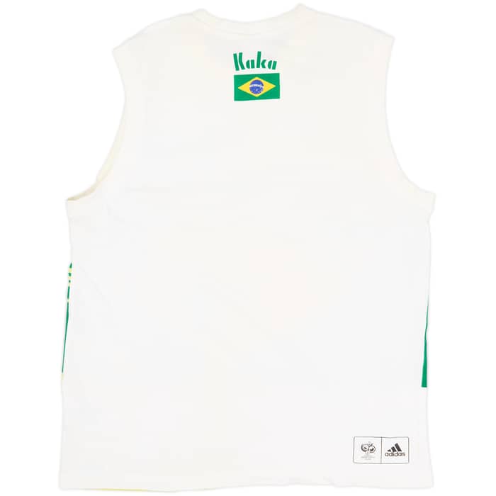 2006 Brazil adidas 'Kaka' Cotton Vest #22 - 6/10 - (L)