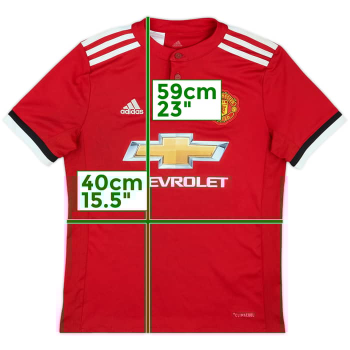 2017-18 Manchester United Home Shirt - 7/10 - (M.Boys)