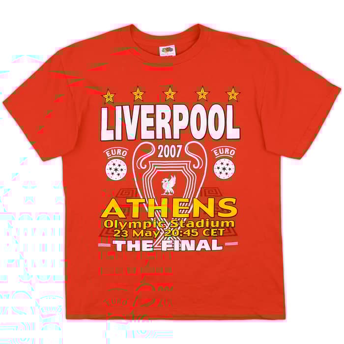 2007 Liverpool 'Athens The Final' Fan Tee - 9/10 - (M)