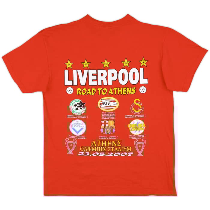 2007 Liverpool 'Athens The Final' Fan Tee - 9/10 - (M)