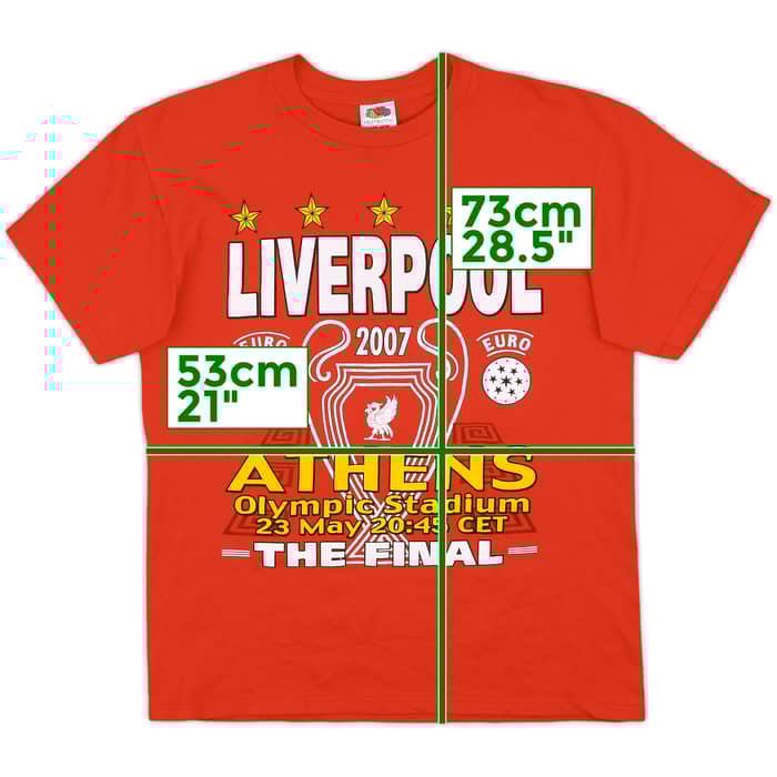 2007 Liverpool 'Athens The Final' Fan Tee - 9/10 - (M)