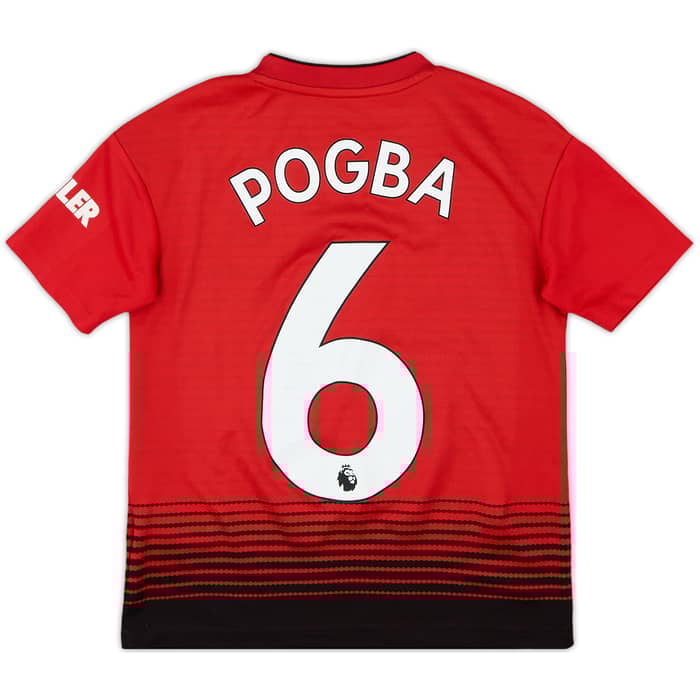 2018-19 Manchester United Home Shirt Pogba #6 - 5/10 - (S.Boys)
