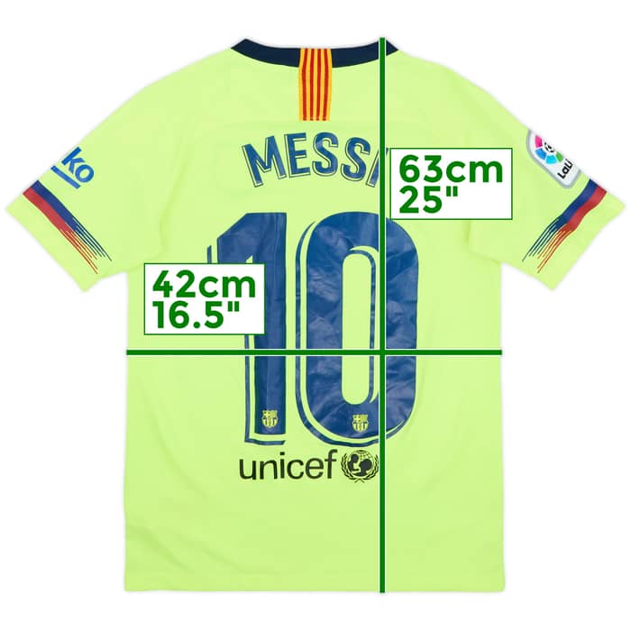 2018-19 Barcelona Away Shirt Messi #10 - 7/10 - (L.Boys)
