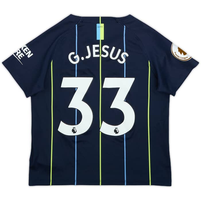 2018-19 Manchester City Away Shirt G.Jesus #33 - 8/10 - (S.Boys)
