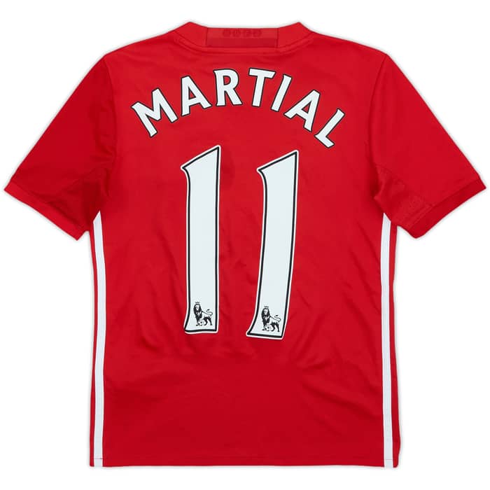 2016-17 Manchester United Home Shirt Martial #11 - 8/10 - (S.Boys)
