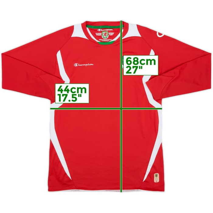 2008-10 Wales Home L/S Shirt - 7/10 - (XL.Boys)