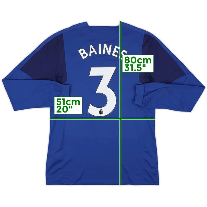 2017-18 Everton Home Shirt Baines #3 - 9/10 - (L)
