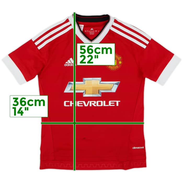 2015-16 Manchester United Home Shirt - 7/10 - (S.Boys)