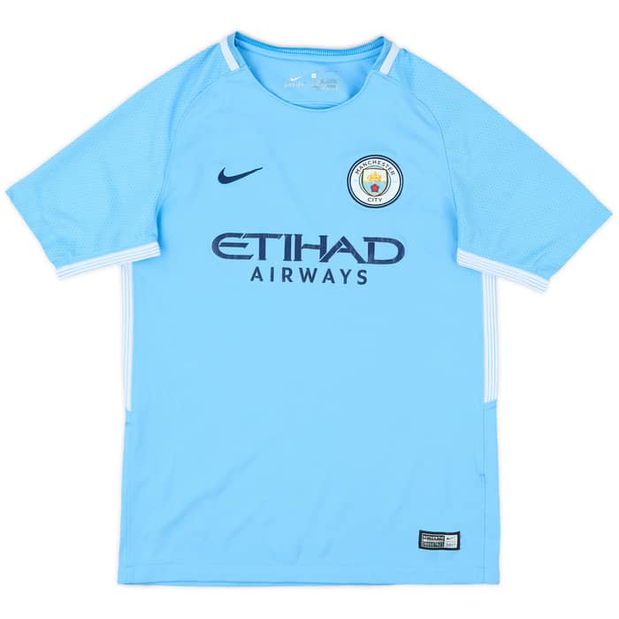 2017-18 Manchester City Home Shirt - 5/10 - (L.Boys)