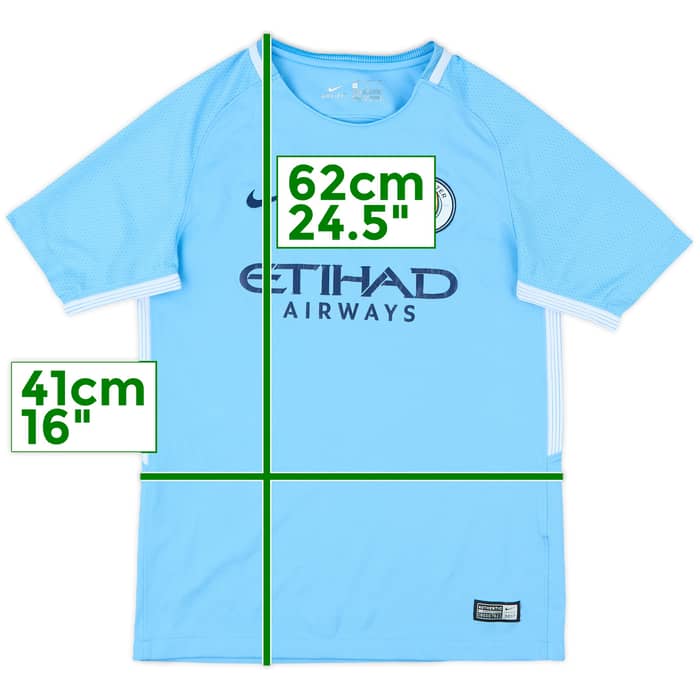 2017-18 Manchester City Home Shirt - 5/10 - (L.Boys)
