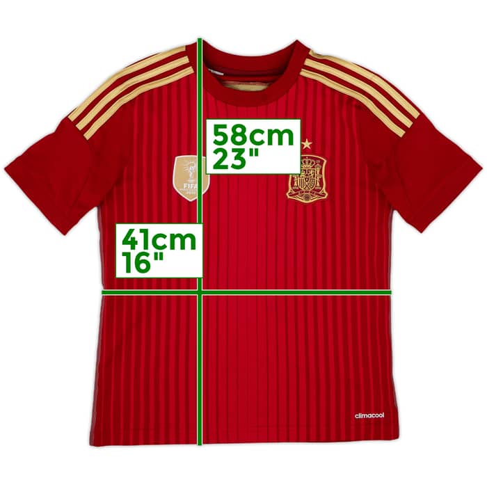 2013-15 Spain Home Shirt - 8/10 - (M.Boys)