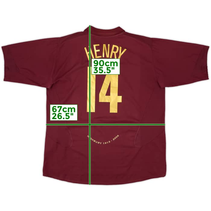 2005-06 Arsenal Home Shirt Henry #14 - 5/10 - (3XL)