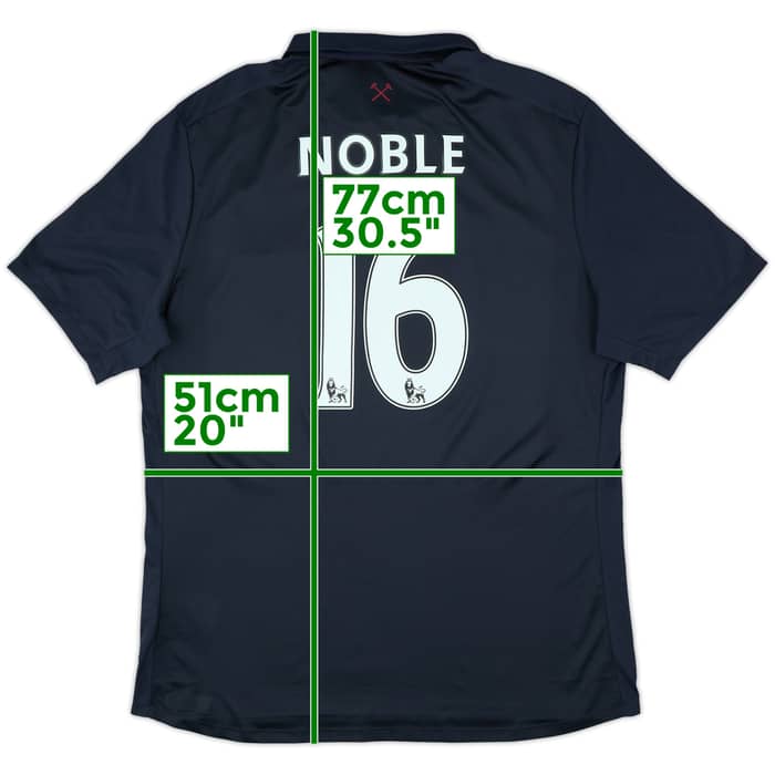 2016-17 West Ham "TIWFC" Third Shirt Noble #16 - 9/10 - (XL)