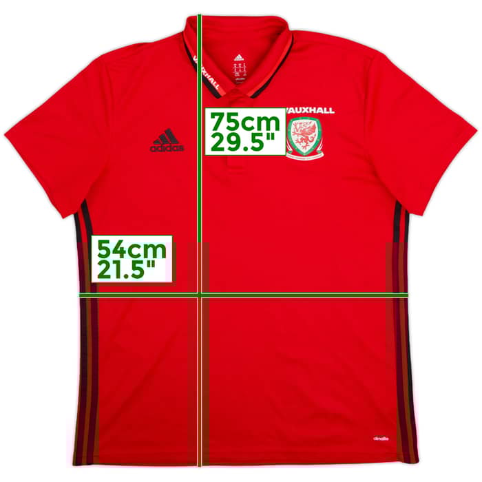 2016-17 Wales adidas Polo Shirt - 9/10 - (XL)