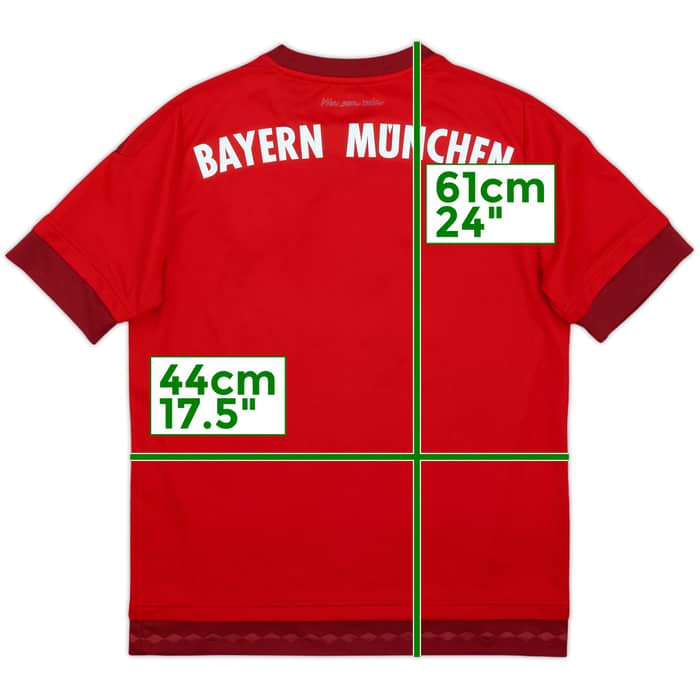 2015-16 Bayern Munich Home Shirt - 7/10 - (L.Boys)